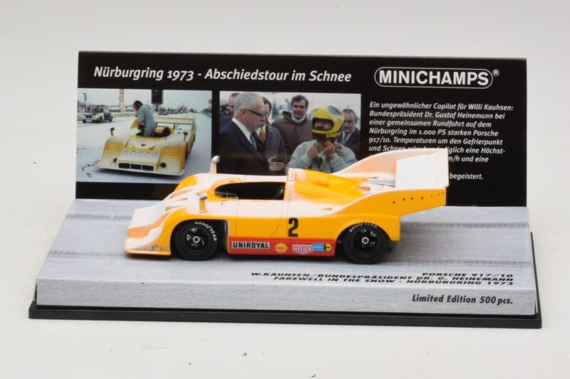 Porsche 917/10 #2 W. Kauhsen Farewell In The Snow Nurburgring 1973 Minichamps 1:43 437736592 Metal