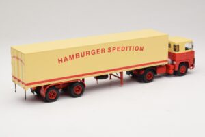 Scania LB111S Koffersattelzug Hamburger Spedition Minichamps 1:43 499123880 Metal — zdjęcie 2 z 6