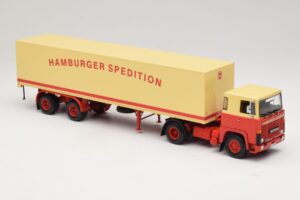 Scania LB111S Koffersattelzug Hamburger Spedition Minichamps 1:43 499123880 Metal — zdjęcie 4 z 6