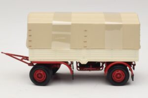Przyczepa Ciężarowa Plandeka Biały Czerwony Minichamps 1:43 439159096 Metal — zdjęcie 3 z 6