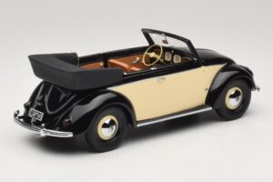 Volkswagen Beetle Kabriolet Czarny Kremowy Minichamps 1:18 107054131 Żywica — zdjęcie 2 z 6