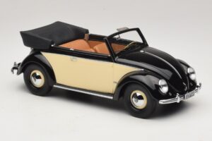 Volkswagen Beetle Kabriolet Czarny Kremowy Minichamps 1:18 107054131 Żywica — zdjęcie 4 z 6