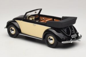 Volkswagen Beetle Kabriolet Czarny Kremowy Minichamps 1:18 107054131 Żywica — zdjęcie 5 z 6