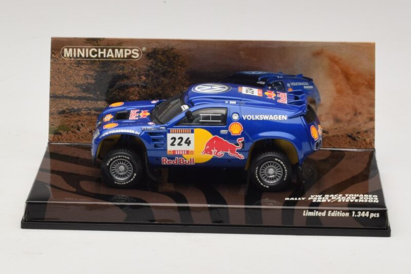 Volkswagen Race Touareg Red Bull #224 B. Saby / Stevenson Dakar Rally 2005 Minichamps 1:43 436045324 Metal