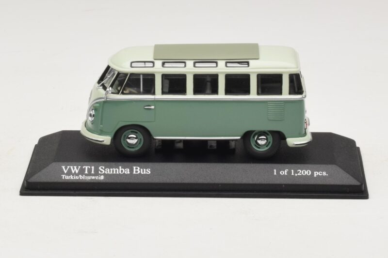 Volkswagen T1 Samba Bus Turkusowo-Niebieski Biały Minichamps 1:43 Volkswagen T1 Samba Bus Turkusowo-Niebieski Biały Minichamps 1:43 430052306 Metal