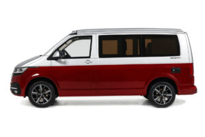 Volkswagen T6.1 California Ocean Tornado Red / Reflex Silver Otto 1:18 OT1342 Żywica — zdjęcie 3 z 5