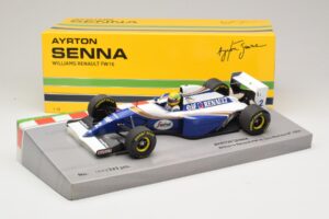Williams FW16 Renault #2 A. Senna San Marino GP 1994 Minichamps 1:18 543941833 Metal — zdjęcie 6 z 7