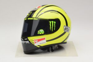 Kask AGV V. Rossi MotoGP Valencia Test 2009 Minichamps 1:2 327100066 Metal