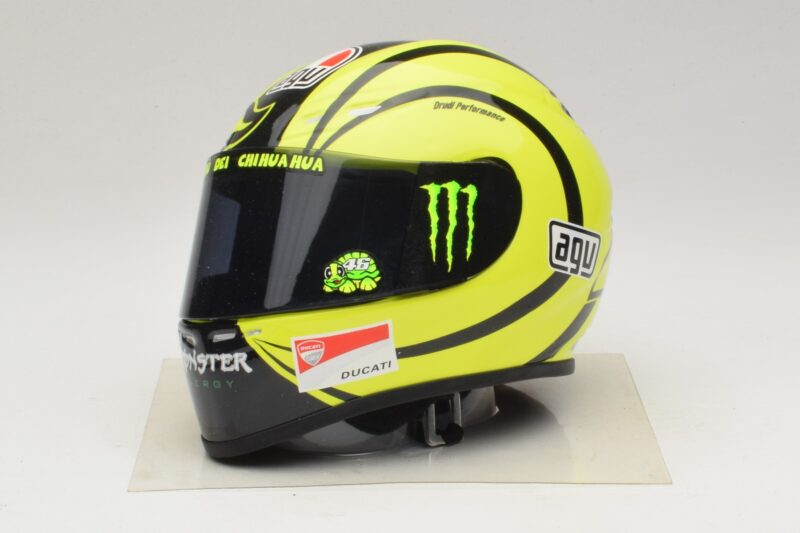 Kask AGV V. Rossi MotoGP Valencia Test 2009 Minichamps 1:2 327100066 Metal