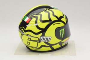 Kask AGV V. Rossi MotoGP Valencia Test 2009 Minichamps 1:2 327100066 Metal — zdjęcie 4 z 7