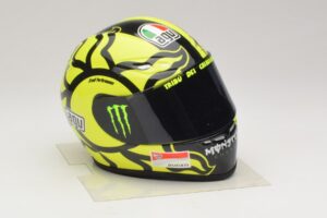 Kask AGV V. Rossi MotoGP Valencia Test 2009 Minichamps 1:2 327100066 Metal — zdjęcie 5 z 7