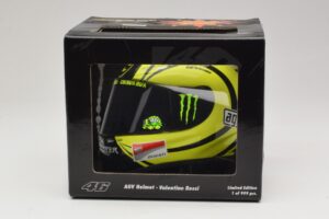 Kask AGV V. Rossi MotoGP Valencia Test 2009 Minichamps 1:2 327100066 Metal — zdjęcie 7 z 7