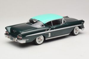 Chevrolet Bel Air Impala Coupe Ciemnozielony Metalik & Zielony KK-Scale 1:18 KKDC181594 Metal — zdjęcie 2 z 6