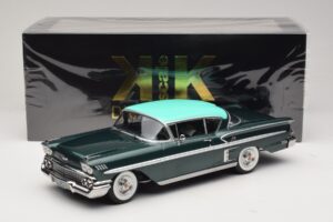 Chevrolet Bel Air Impala Coupe Ciemnozielony Metalik & Zielony KK-Scale 1:18 KKDC181594 Metal — zdjęcie 6 z 6