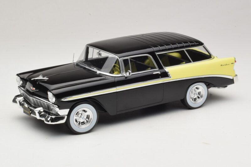 Chevrolet Bel Air Nomad Custom Czarny & Jasnożółty KK-Scale 1:18 KKDC181293 Metal