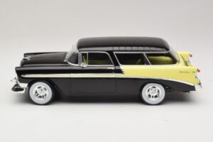 Chevrolet Bel Air Nomad Custom Czarny & Jasnożółty KK-Scale 1:18 KKDC181293 Metal — zdjęcie 3 z 6