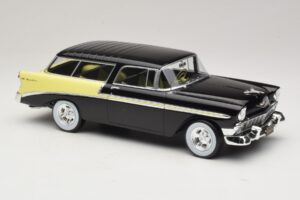 Chevrolet Bel Air Nomad Custom Czarny & Jasnożółty KK-Scale 1:18 KKDC181293 Metal — zdjęcie 4 z 6