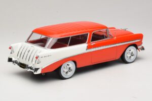 Chevrolet Bel Air Nomad Custom Jasnoczerwony & Biały KK-Scale 1:18 KKDC181291 Metal — zdjęcie 2 z 6