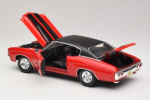 Chevrolet Chevelle SS454 Czerwony Maisto 1:18 31890-P1 Metal — zdjęcie 5 z 8