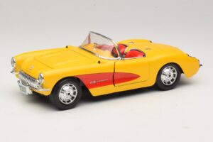 Chevrolet Corvette C1 Kabriolet Żółty Czerwony Bburago 1:18 3034-M2 Metal