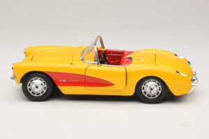 Chevrolet Corvette C1 Kabriolet Żółty Czerwony Bburago 1:18 3034-M2 Metal — zdjęcie 4 z 8