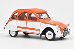 Citroen 2CV Spot Pomarańczowy & Biały Norev 1:18 181473 Metal — zdjęcie 2 z 3