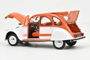 Citroen 2CV Spot Pomarańczowy & Biały Norev 1:18 181473 Metal — zdjęcie 3 z 3