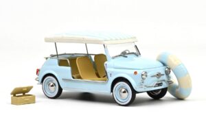 Fiat 500 Jolly Niebieski Norev 1:18 187793 Metal — zdjęcie 4 z 5