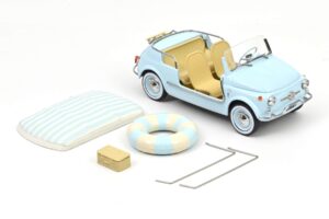 Fiat 500 Jolly Niebieski Norev 1:18 187793 Metal — zdjęcie 5 z 5
