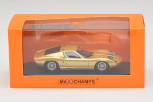 Lamborghini Miura P400 Złoty Maxichamps 1:43 940103002 Metal — zdjęcie 5 z 5