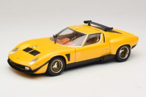 Lamborghini Miura SVR Żółty & Czarny Kyosho 1:18 08319GY Metal