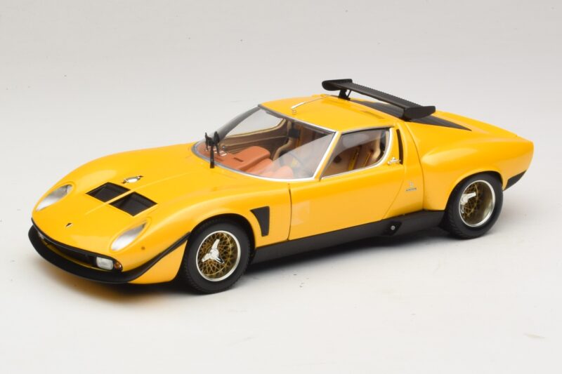 Lamborghini Miura SVR Żółty & Czarny Kyosho 1:18 08319GY Metal