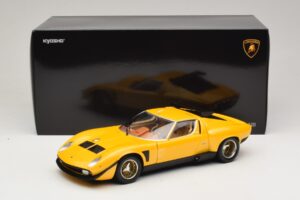 Lamborghini Miura SVR Żółty & Czarny Kyosho 1:18 08319GY Metal — zdjęcie 8 z 8
