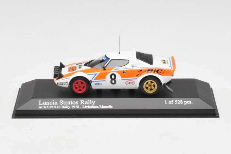 Lancia Stratos Rally #8 Livieratos / Manolis Acropolis Rally 1978 Minichamps 1:43 Lancia Stratos Rally #8 Livieratos / Manolis Acropolis Rally 1978 Minichamps 1:43 430781208 Metal