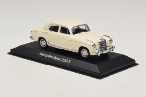 Mercedes 220 S W180 Biały Maxichamps 1:43 940033000 Metal — zdjęcie 3 z 5