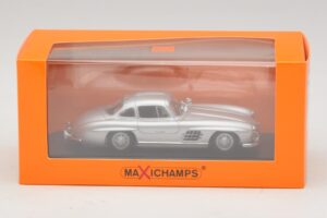 Mercedes 300 SL W198 Srebrny Maxichamps 1:43 940039000 Metal — zdjęcie 5 z 5