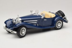 Mercedes 500K Roadster Niebieski Bburago 1:20 3070 Metal