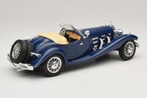 Mercedes 500K Roadster Niebieski Bburago 1:20 3070 Metal — zdjęcie 3 z 8