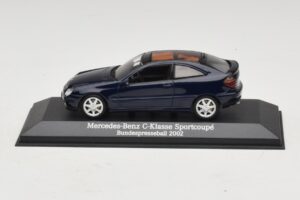 Mercedes C-Class Sportscoupe CL203 Blue Metallic Bundespressball Minichamps 1:43 MB010 Metal