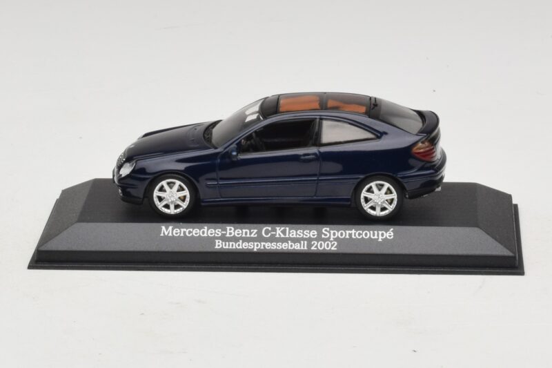 Mercedes C-Class Sportscoupe CL203 Blue Metallic Bundespressball Minichamps 1:43 MB010 Metal