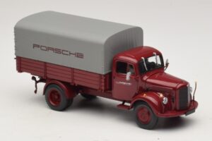 Mercedes L3500 Platforma Porsche Minichamps 1:43 439350027 Metal — zdjęcie 4 z 7