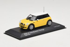 Mini Cooper One R50 z Pakietem Aero Żółty Minichamps 1:43 431138274 Metal — zdjęcie 2 z 4