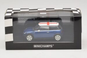 Mini Cooper S R53 Niebieski Z Angielską Flagą Minichamps 1:43 MINI012 Metal — zdjęcie 5 z 5