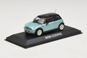 Mini Cooper S R53 Jasnoniebieski Metalik Z Czarnym Dachem Minichamps 1:43 MINI030 Metal — zdjęcie 2 z 4