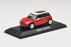 Mini Cooper S R53 Czerwony Z Panoramicznym Dachem Minichamps 1:43 MINI024 Metal — zdjęcie 2 z 5