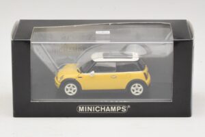 Mini Cooper S R53 Żółty Z Żółtym Panoramicznym Dachem Minichamps 1:43 MINI029 Metal — zdjęcie 4 z 4