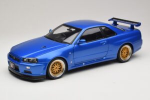 Nissan Skyline GT-R R34 V-Spec II Niebieski Metalik BBS Felgi KK-Scale 1:12 KKDC120211-2 Metal