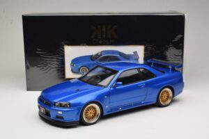 Nissan Skyline GT-R R34 V-Spec II Niebieski Metalik BBS Felgi KK-Scale 1:12 KKDC120211-2 Metal — zdjęcie 8 z 8