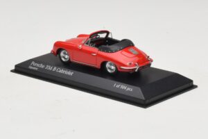 Porsche 356 B Kabriolet Czerwony Minichamps 1:43 400064331 Metal — zdjęcie 3 z 5