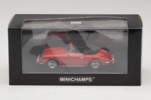 Porsche 356 B Kabriolet Czerwony Minichamps 1:43 400064331 Metal — zdjęcie 5 z 5
